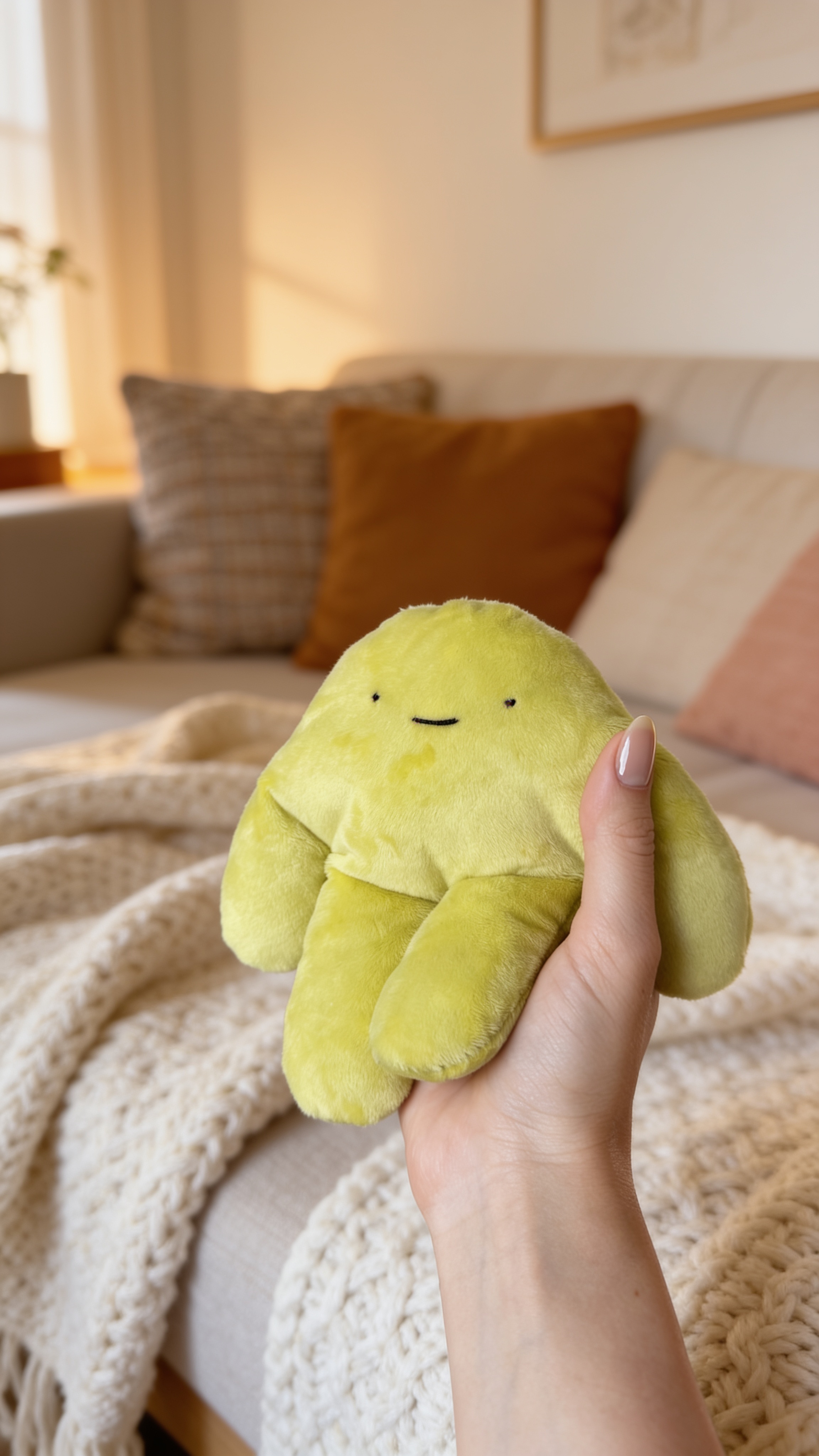 Baton, a handmade plush toy