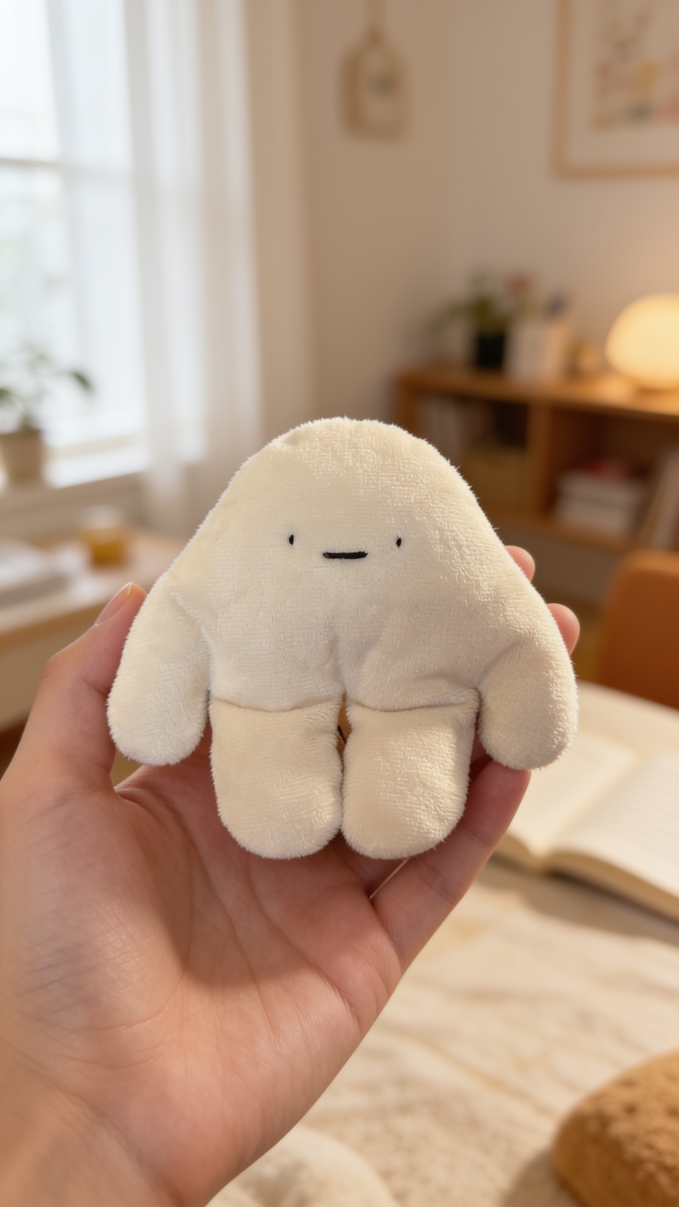 Mochi, a handmade plush toy