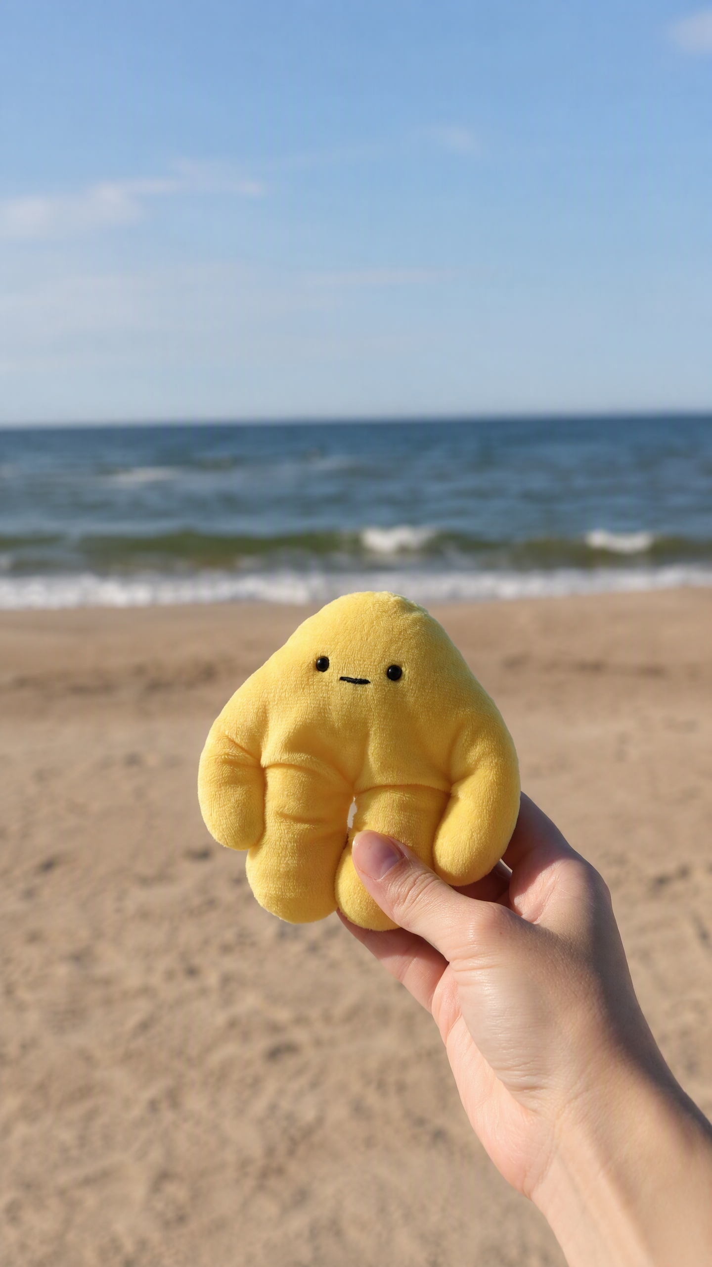 Nugget, a handmade plush toy
